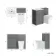 Milos Fog Grey Combination Vanity Basin and Houston Toilet 1000mm - Chrome Handles