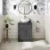 Milos Slate Grey Vanity with Oval Basin 600mm - Chrome Handles