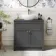 Milos Slate Grey Vanity with Oval Basin 800mm - Chrome Handles