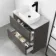 Corsica Tungsten Grey Vanity Drawer with Marble Top & Marin Basin 800mm