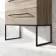 Elba Dawn Oak Wall Hung Basin Drawer Vanity 800mm with Matt Black Stand