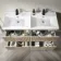 Crete Fluted Apex Oak Wall Hung Double Basin Drawer Vanity 1200mm
