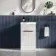 Havana Fluted Coastal White Basin Vanity 500mm - Black Accents