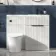 Havana Fluted Coastal White Combination Vanity Basin and Tucson Toilet 1100mm - Black Accents - Right Handed