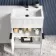 Havana Fluted Coastal White Combination Vanity Basin and Tucson Toilet 1100mm - Black Accents - Right Handed