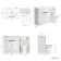 Havana Fluted Coastal White Combination Vanity Basin and Aruba Toilet 1300mm - Black Accents