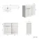 Havana Fluted Coastal White Basin Vanity and Back To Wall Toilet Unit 1100mm (Excludes Toilet) - Brushed Brass Accents - Left Handed