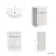 Havana Fluted Coastal White Basin Vanity 600mm - Chrome Handles