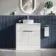 Havana Fluted Coastal White Cabinet with Marble Top & Nevis Basin 800mm - Chrome Handles