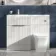 Havana Fluted Coastal White Combination Vanity Basin and Houston Toilet 1100mm - Chrome Handles - Left Handed