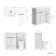 Havana Fluted Coastal White Combination Vanity Basin and Houston Toilet 1100mm - Chrome Handles - Left Handed