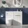 Havana Fluted Coastal White Combination Vanity Basin and Tucson Toilet 1100mm - Chrome Handles - Right Handed