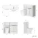 Havana Fluted Coastal White Combination Vanity Basin and Tucson Toilet 1100mm - Chrome Handles - Right Handed