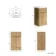 Havana Fluted Country Oak Basin Vanity 500mm - Chrome Handles