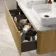 Sorrento Fluted Country Oak Double Wall Hung Drawer Vanity with Marble Top & Reno Basin 1200mm