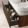 Sorrento Fluted Black Walnut Double Wall Hung Drawer Vanity with Marble Top & Nevis Basin 1200mm