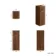 Sicily Fluted Black Walnut Side Cabinet Unit 300mm - Brushed Brass Accents