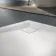 Berlin Quadrant Matt White Slate Effect SMC Composite Shower Tray 800x800mm