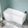 P Shaped 1600 Shower Bath - Left Handed