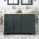 Lucia Inky Blue Double Vanity with Oak Effect Top & Curved Counter Top Basin 1200mm