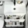 Avon Gloss White Combination Basin Drawer and Boston Toilet 1100mm - Black Accents