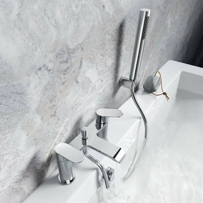 Tay Chrome Bath Filler & Handheld Shower