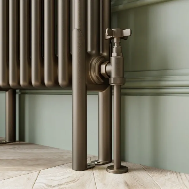 Athens Antique Gold Triple Column Horizontal Traditional Radiator 750x1190mm