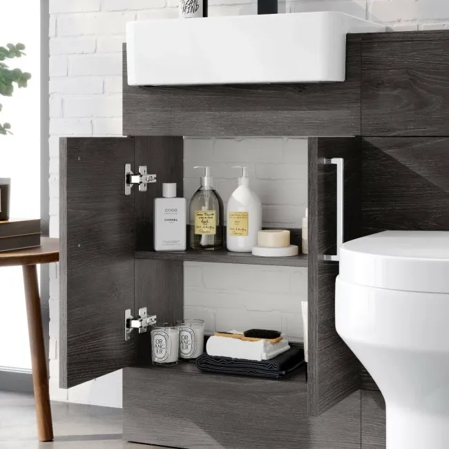 Harper Charcoal Elm Vanity with Semi Recessed Basin 500mm