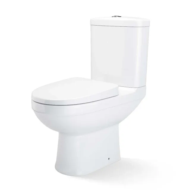 Quartz Gloss White Vanity with Semi Recessed Basin 550mm and Toilet Set