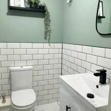 Avon Gloss White Basin Vanity 500mm - Black Accents