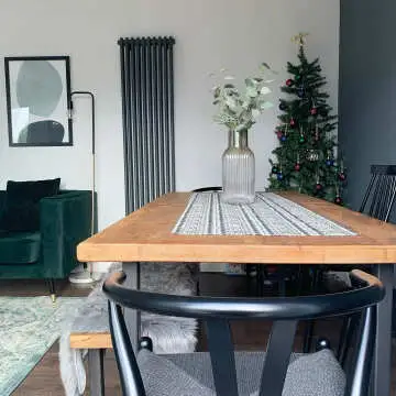 Athens Anthracite Double Column Vertical Traditional Radiator 1800x470mm