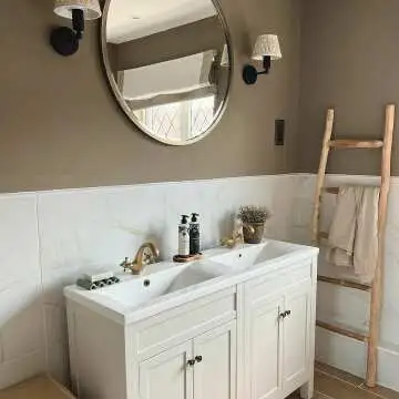 Bermuda Chalk White Double Basin Vanity 1200mm