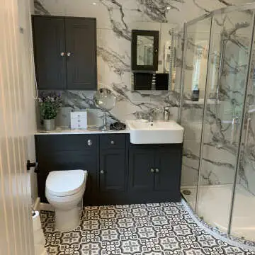 Monaco Graphite Grey Combination Vanity Basin and Seattle Toilet 1500mm