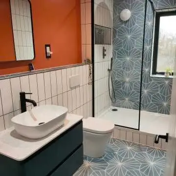 Munich Matt Black Framed Easy Clean 8mm Wet Room Shower Glass Panel 800mm