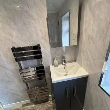 Madison Battery Powered Illuminated LED Cloakroom Mirror Cabinet 600x400mm