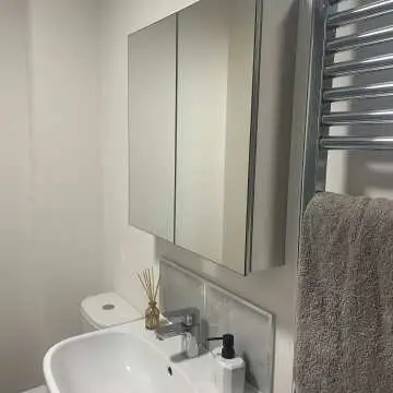 Elena Stainless Steel Mirror Cabinet 600x600mm