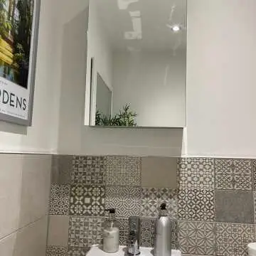 Elena Cloakroom Stainless Steel Mirror Cabinet 600x400mm