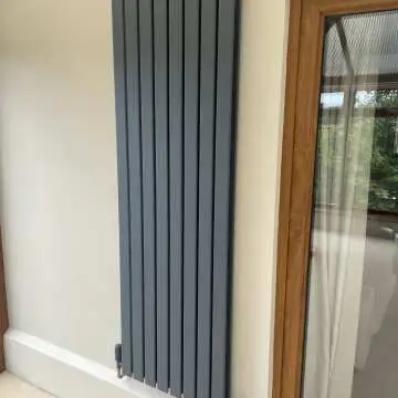 Faro Anthracite Double Flat Panel Vertical Radiator 1800x560mm