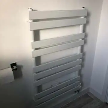 Santorini White Flat Panel Heated Towel Rail 1000x600mm