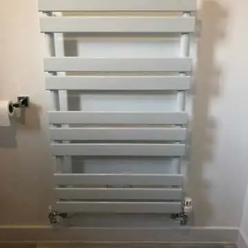 Santorini White Flat Panel Heated Towel Rail 1000x600mm