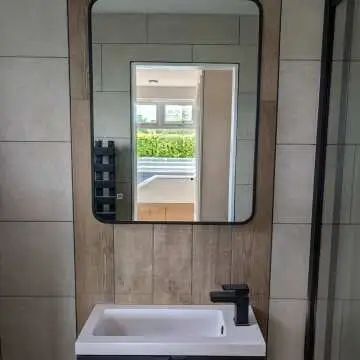 Mila Black Framed Backlit llluminated LED Mirror 800x600mm