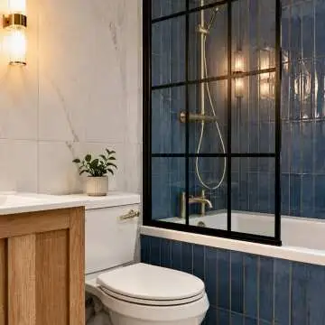 Ballina Premium Brushed Brass Round Thermostatic Shower
