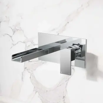 Avon Chrome Waterfall Wall Mounted Basin Mixer Tap