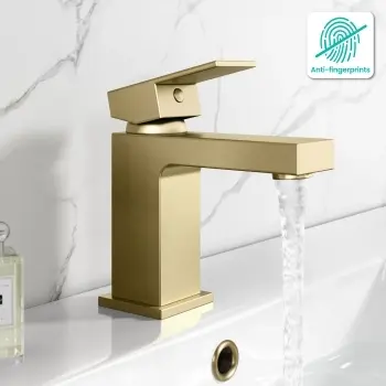 Tamar Brushed Brass Basin Mixer Tap