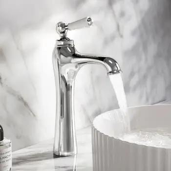 Avoca Traditional Chrome High Rise Basin Mixer Tap