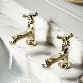 Kenmare Traditional English Gold Hot & Cold Basin Taps