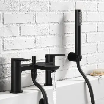 Lusk Matt Black Bath Filler & Handheld Shower