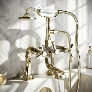 Kenmare Traditional English Gold Bath Shower Mixer Tap