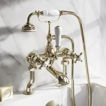 Avoca Traditional English Gold Bath Shower Mixer Tap