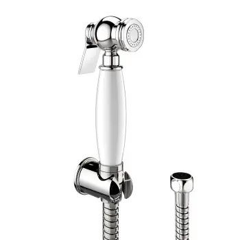 Avoca Traditional Chrome Douche Kit with Wall Outlet